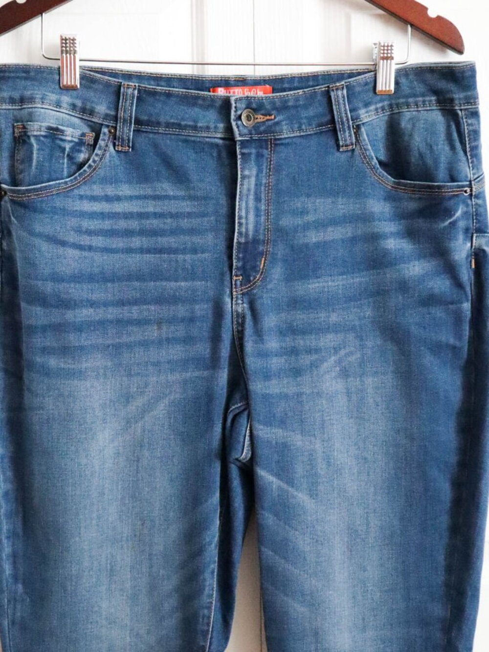Wax Jeans Butt I Love You Skinny Jeans High Rise Tapered Leg Medium Wash Sz 16 - Picture 2 of 7
